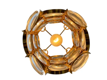 Hollywood Regency Pendant Lamp by Gaetano Sciolari for Palwa Germany, 1970s